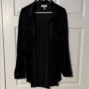 Jessica Simpson Black Velvet Shirt